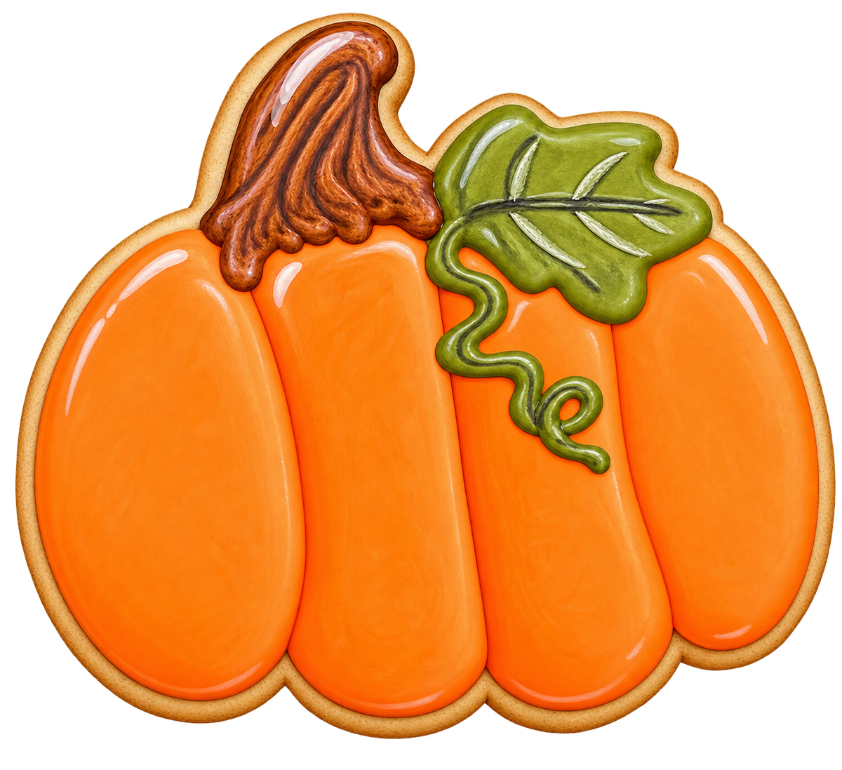 Pumpkin Cookie Sticker - Orange image