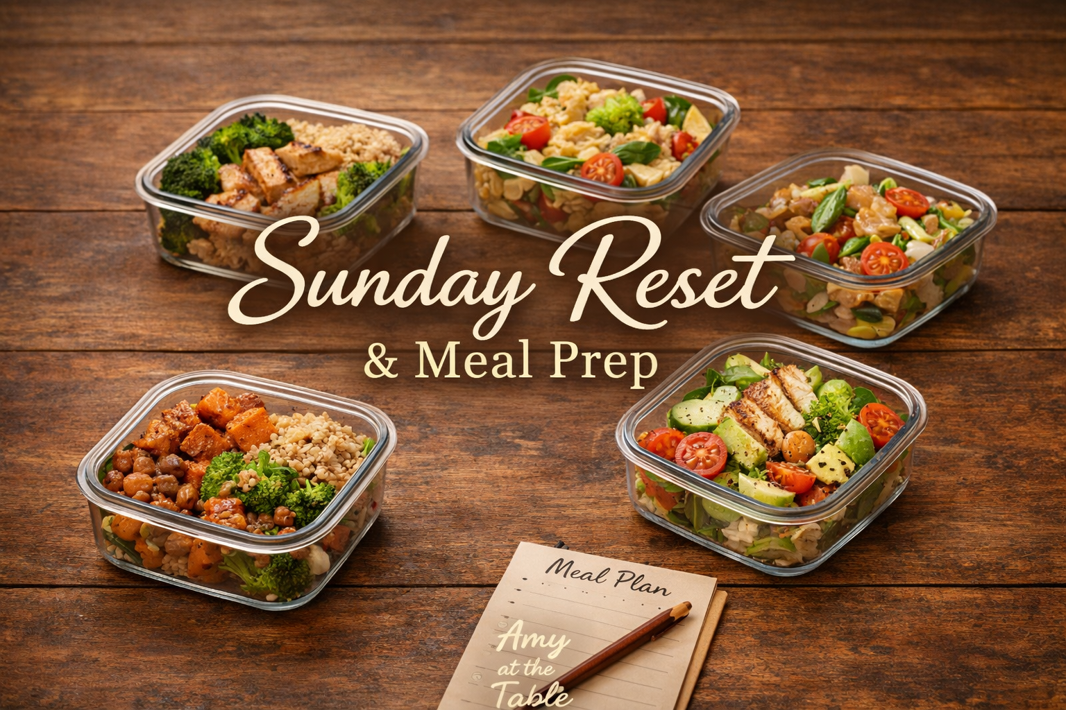 Sunday Reset + Meal Prep (aka: me pretending I have my life together)