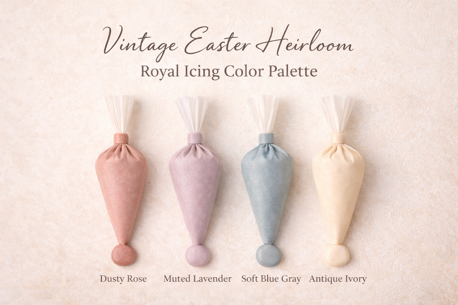 Vintage Easter Heirloom Royal Icing Color Palette