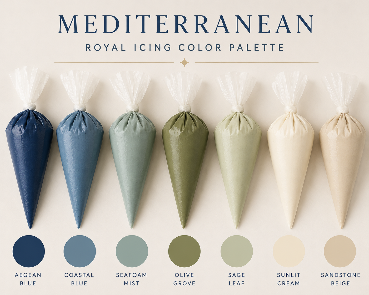 Mediterranean Royal Icing Color Palette